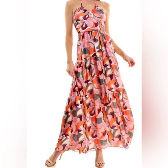 Socialite Dresses & Skirts - Socialite Floral Halter Maxi Dress - Multicolor Sz XS